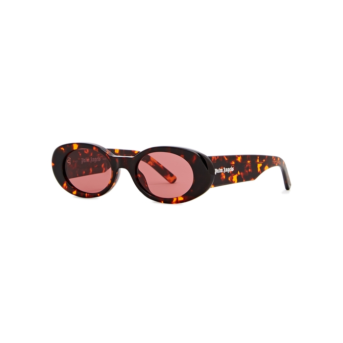 Palm Angels Spirit Tortoiseshell Oval-frame Sunglasses