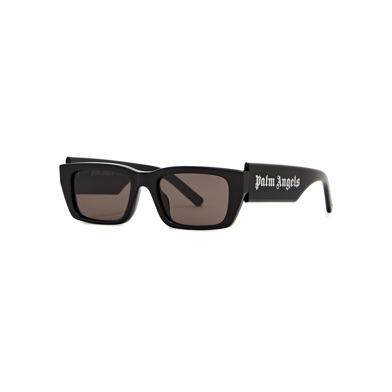 Palm Angels Black Rectangle-Frame Sunglasses, Sunglasses, Grey Lenses