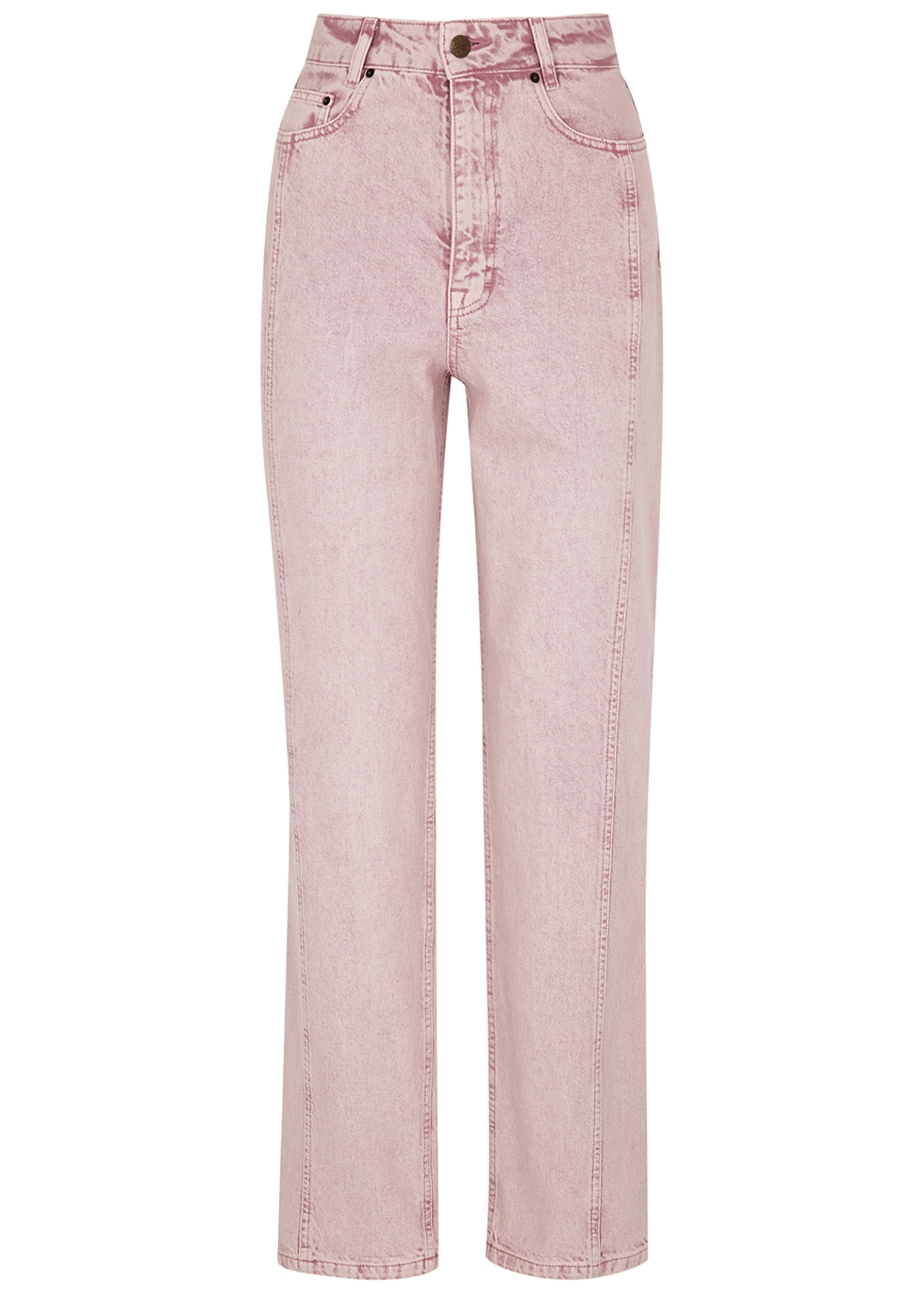 ROTATE Birger Christensen Melora pink straight-leg jeans - Harvey 