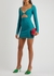 Otero turquoise ribbed-knit mini dress - GAUGE81