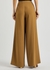 Brown split wide-leg trousers - Erika Cavallini