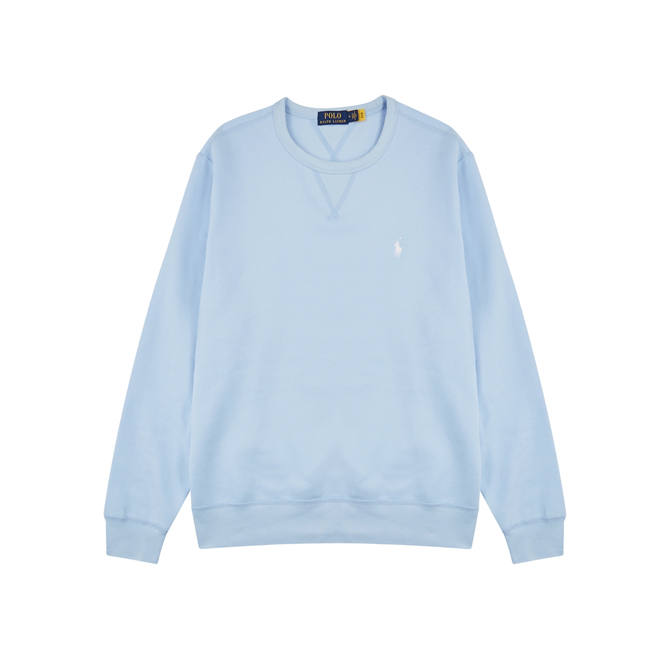 Polo Ralph Lauren Blue Logo-embroidered Jersey Sweatshirt - Light Blue - L