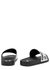 Black logo-embossed rubber sliders - Off-White