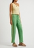Comporta green waffle-knit cotton trousers - Gimaguas