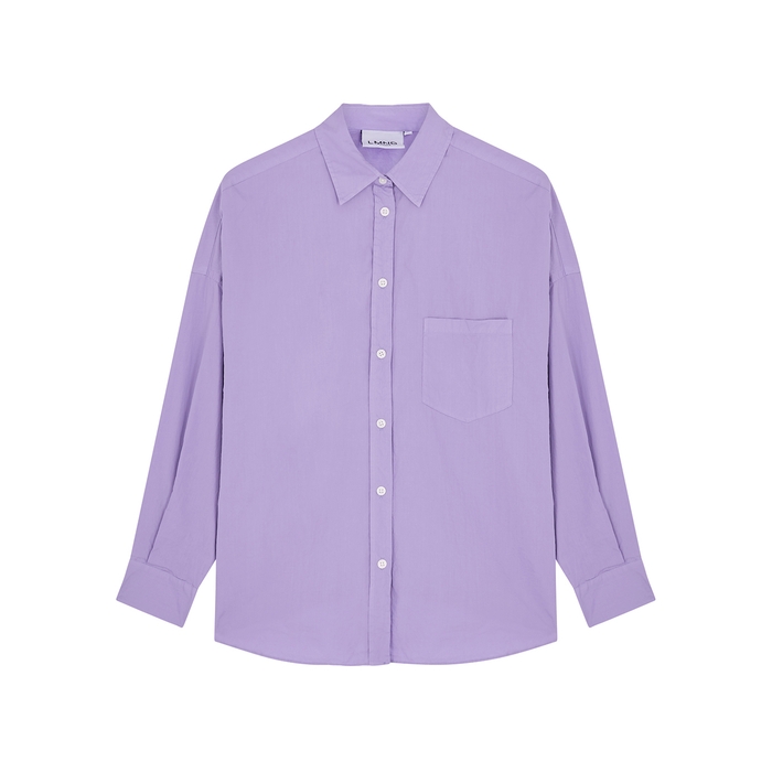LMND Lemonade Chiara Purple Cotton-poplin Shirt