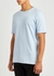 Light blue logo cotton T-shirt - BOSS