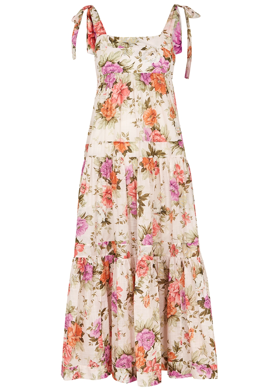 Zimmermann Pattie floral-print cotton midi dress - Harvey Nichols