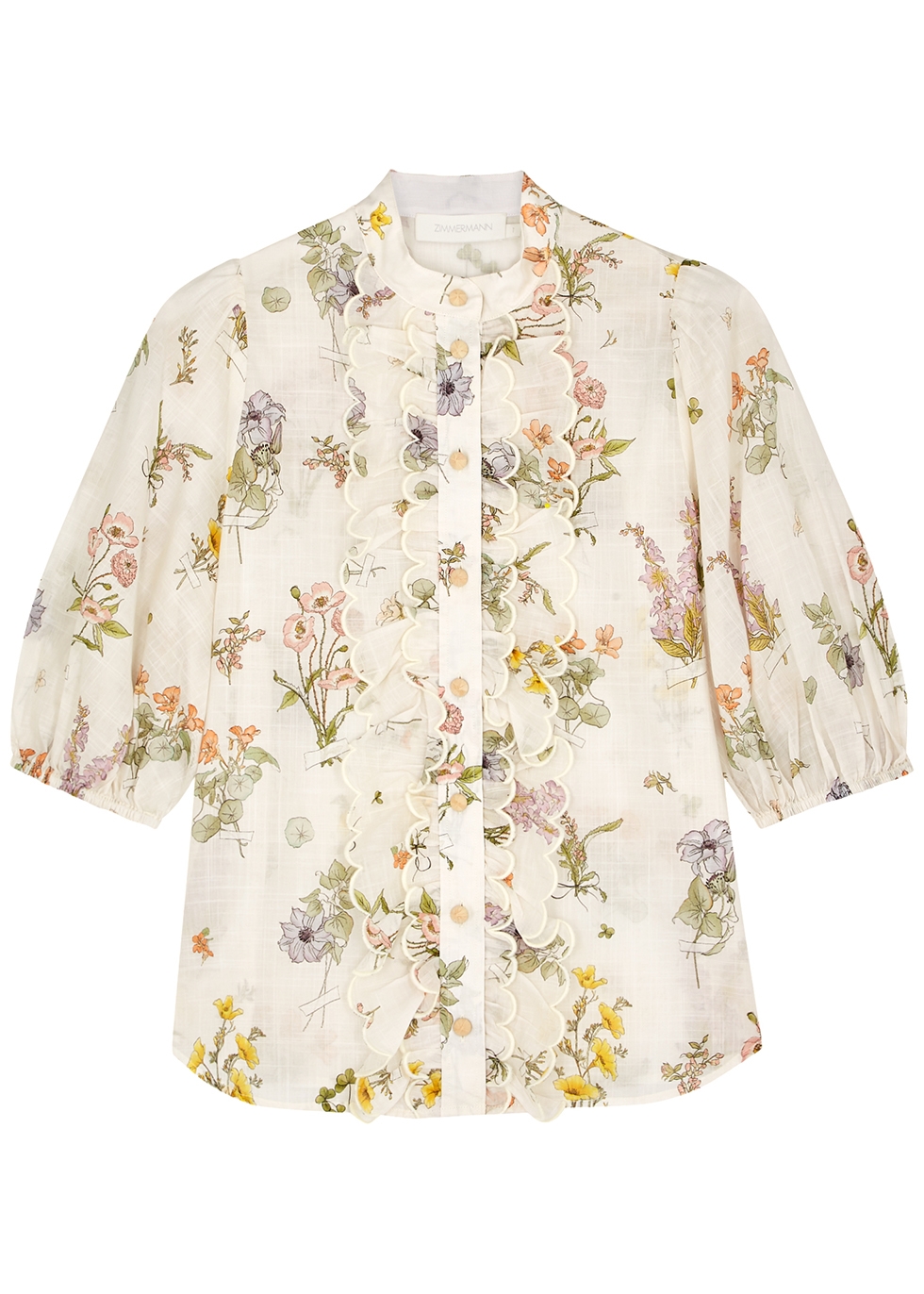 Zimmermann Jeannie floral-print cotton blouse - Harvey Nichols