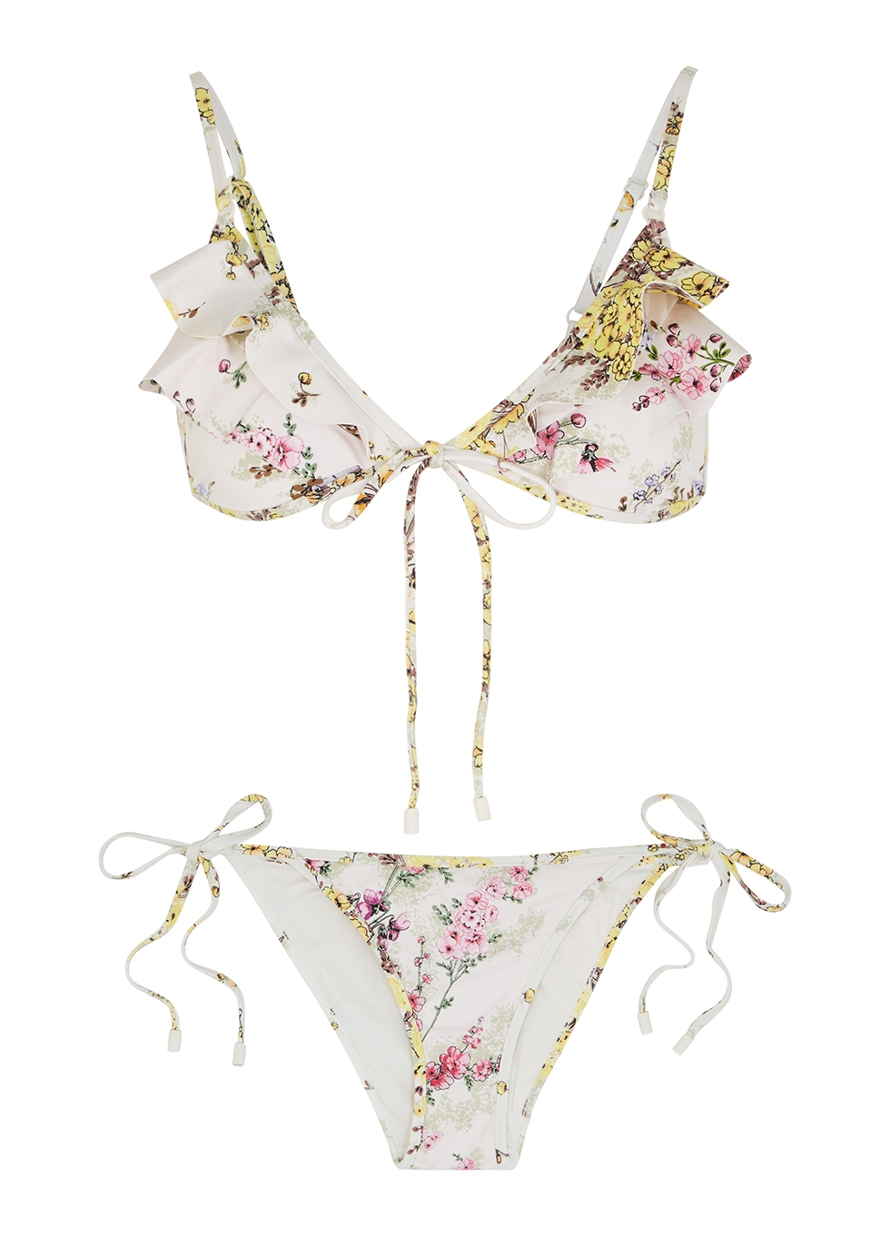Zimmermann Jude floral-print ruffle-trimmed bikini - Harvey Nichols