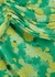 Palmera green floral-print chiffon maxi dress - De La Vali