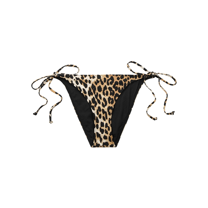 Ganni Leopard-print Bikini Briefs