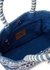 Mykonos blue beaded canvas top handle bag - DE SIENA