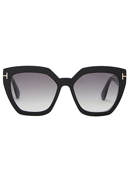 Tom Ford Phoebe black oversized sunglasses - Harvey Nichols