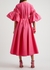 Iosefina pink cotton-poplin midi dress - Roksanda