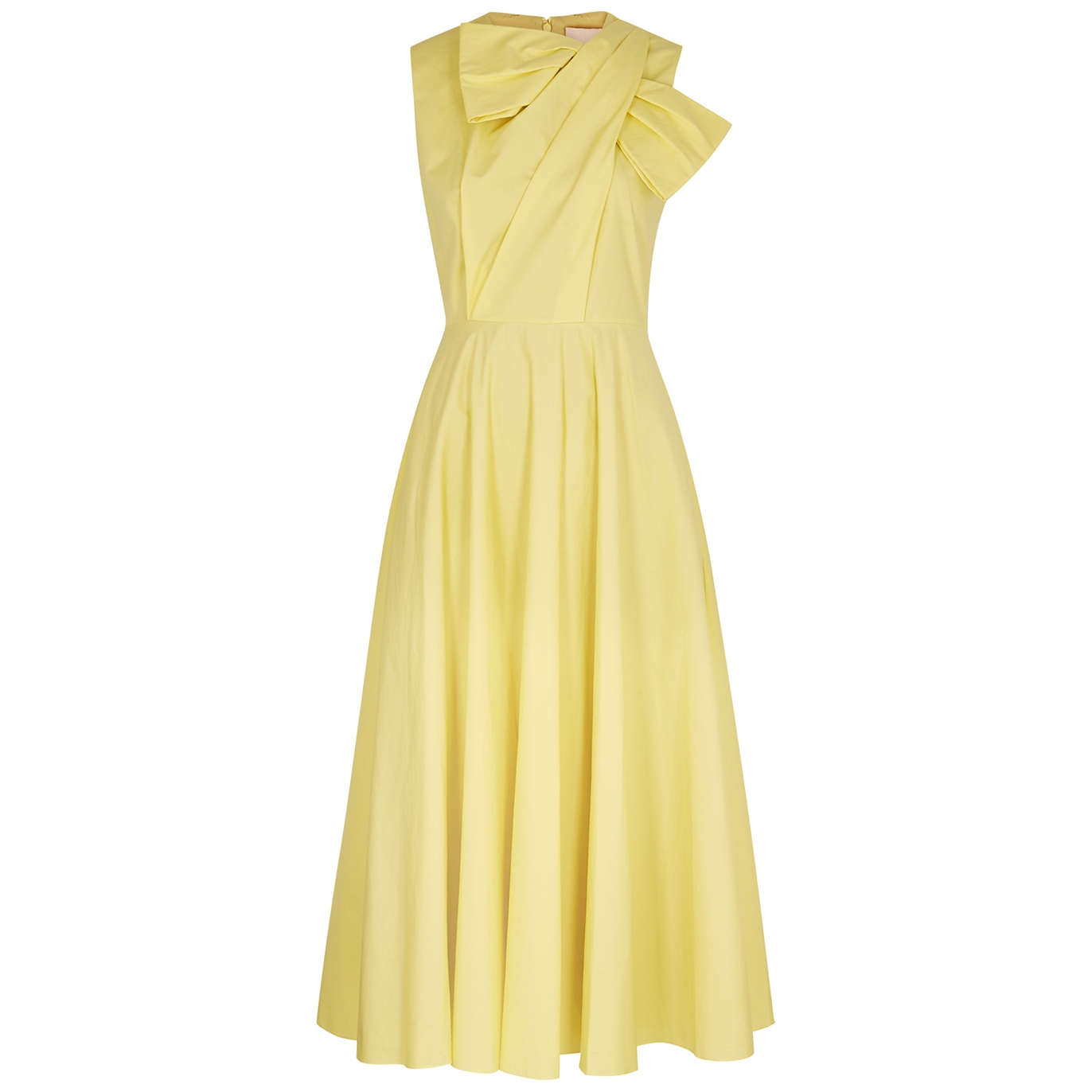 Roksanda Brigette Yellow Cotton-poplin Midi Dress - 10