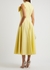 Brigette yellow cotton-poplin midi dress - Roksanda