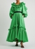Zahara green ruffled cotton-poplin dress - Roksanda