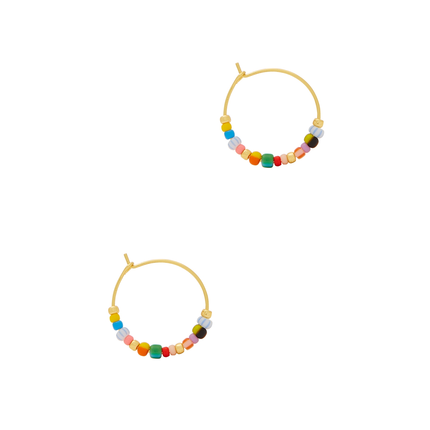 Anni LU Golden Alaia 18kt Gold-plated Hoop Earrings - Multicoloured - One Size