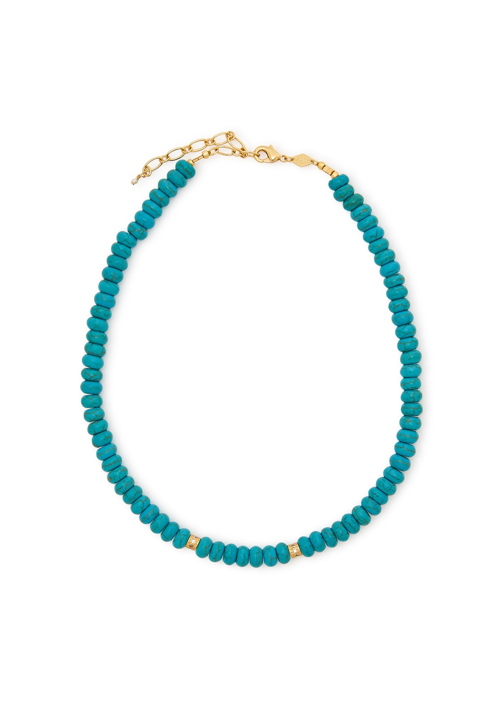 ANNI LU PACIFICO 18KT GOLD-PLATED BEADED NECKLACE