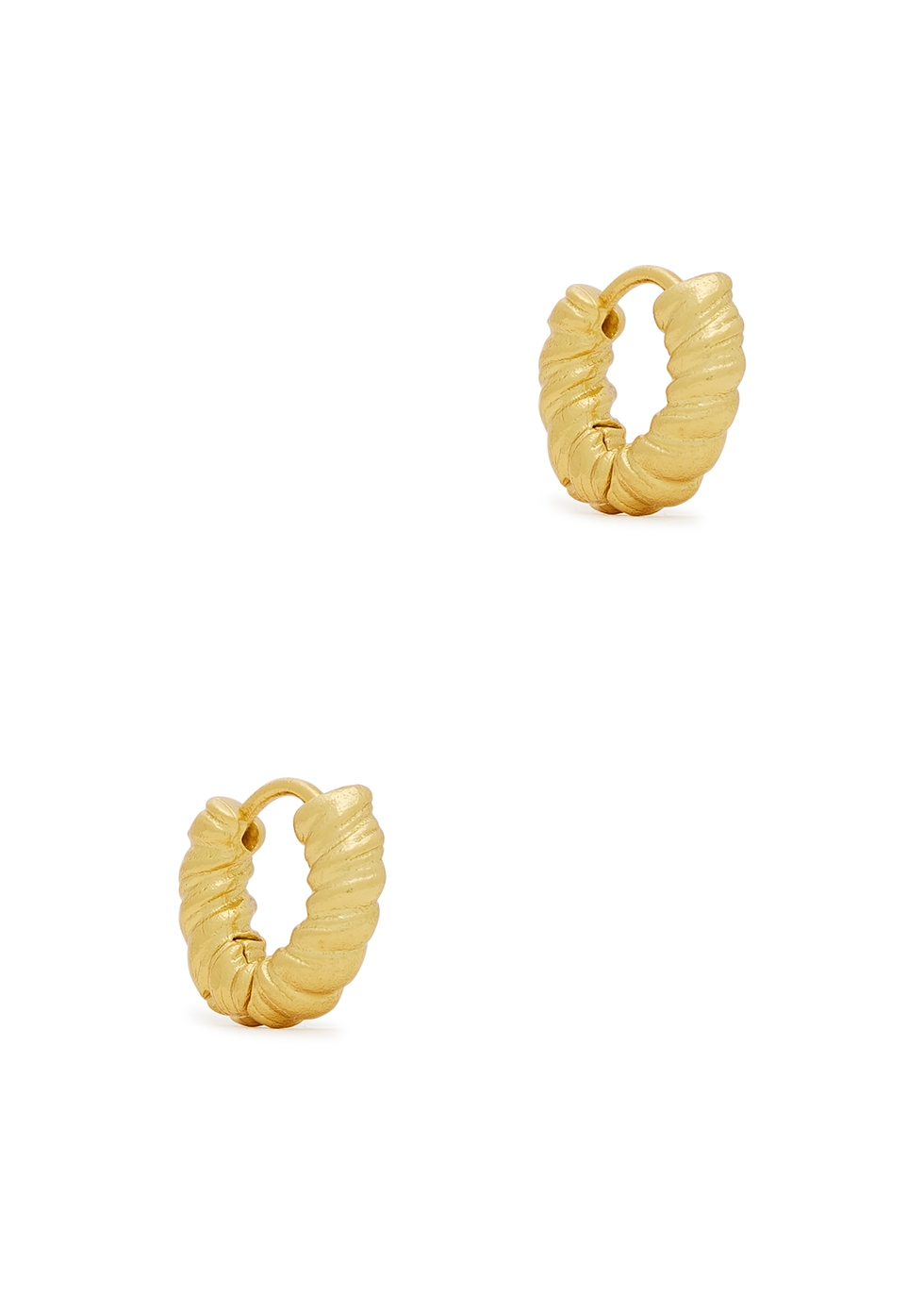 Anna Lou Cable 18kt Gold-plated Hoop Earrings