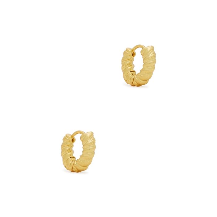 Anna Lou Cable 18kt Gold-plated Hoop Earrings