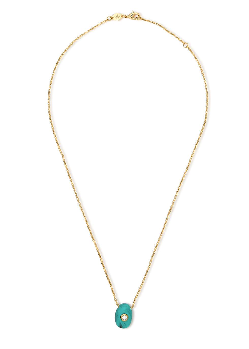 ANNI LU PETIT PEBBLE 18KT GOLD-PLATED NECKLACE