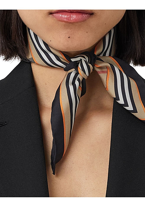 Burberry Montage print silk small square scarf - Harvey Nichols