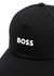 Fresco 3 black logo cotton cap - BOSS