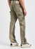 Carpenter green distressed flared-leg jeans - Gallery Dept.