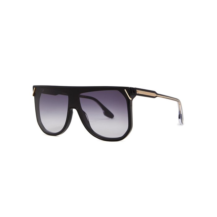 Victoria Beckham Black Oversized D-frame Sunglasses