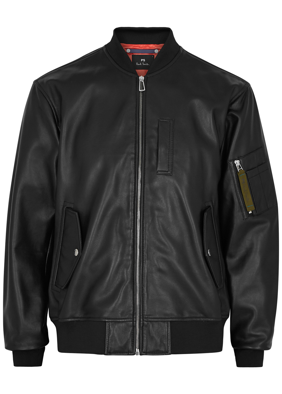 Paul Smith Black leather bomber jacket - Harvey Nichols