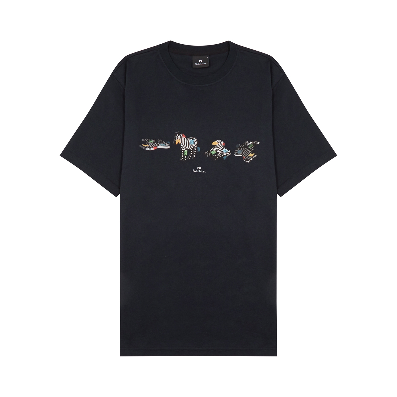 PS Paul Smith Navy Printed Cotton T-shirt - S