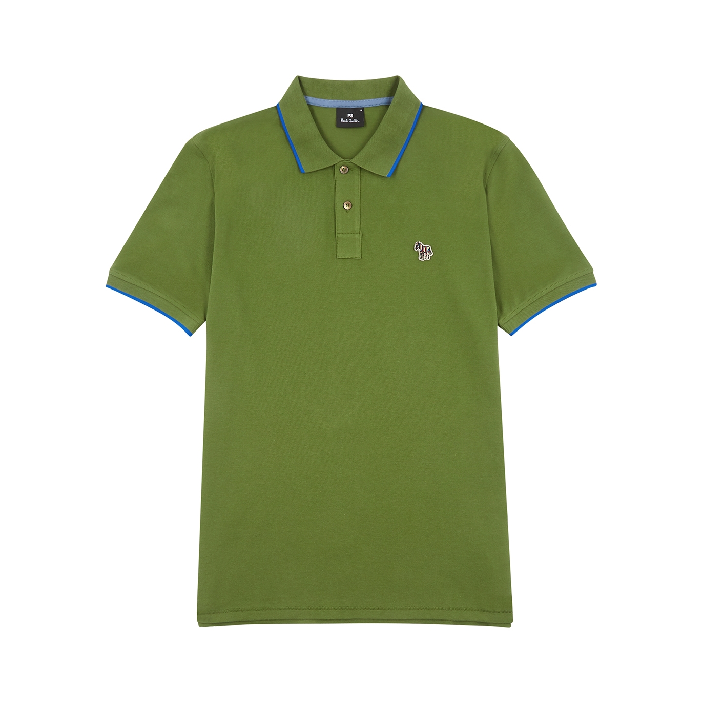PS Paul Smith Green Logo Piqué Cotton Polo Shirt