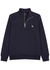 Navy half-zip cotton sweatshirt - PS Paul Smith