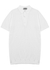 Roth white piqué cotton polo shirt - John Smedley