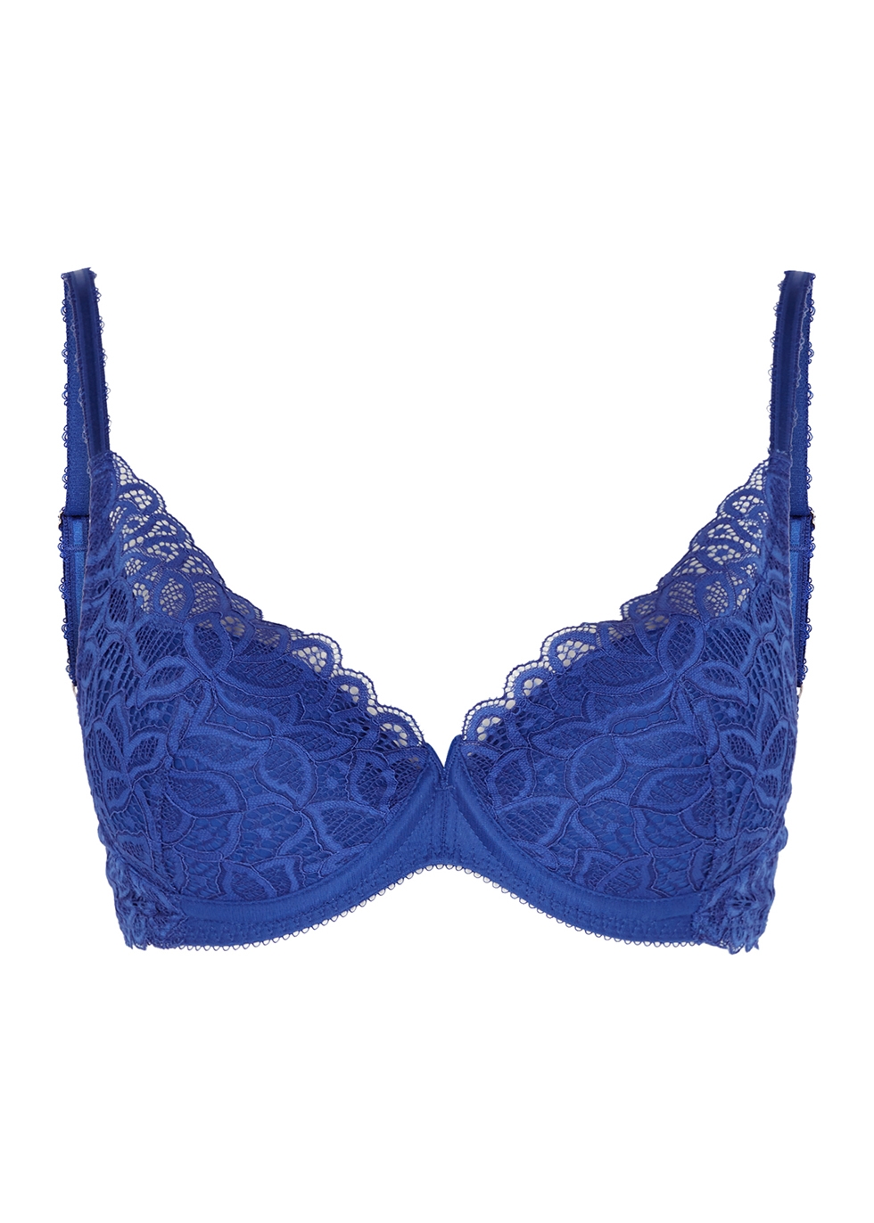 Wacoal Raffine blue lace plunge bra - Harvey Nichols