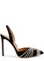 Gatsby 105 black crystal-embellished slingback pumps - AQUAZZURA
