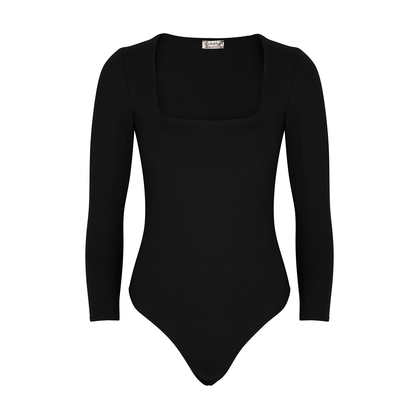 Free People Truth Or Square Black Stretch-jersey Bodysuit - XS