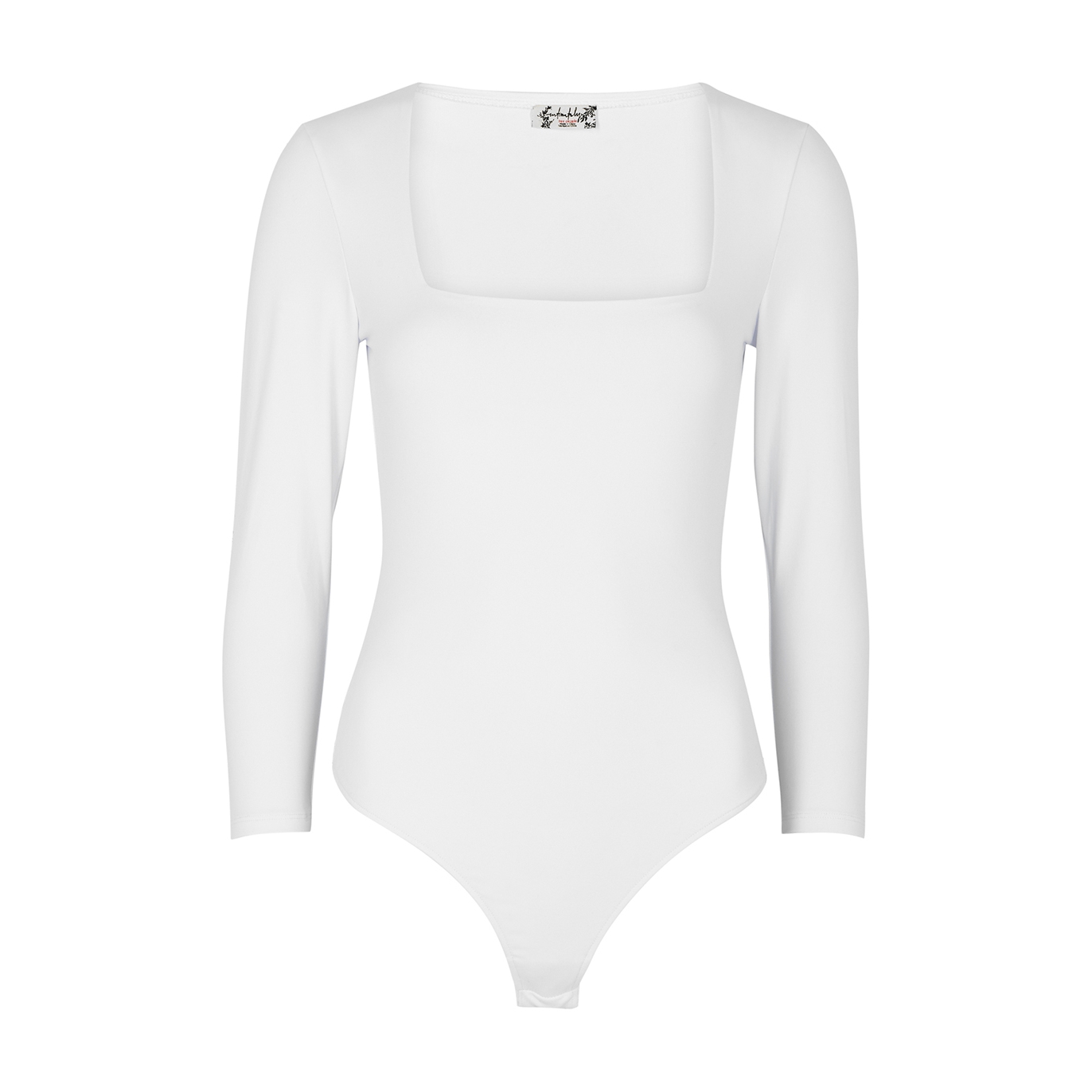 Free People Truth Or Square White Stretch-jersey Bodysuit - XS