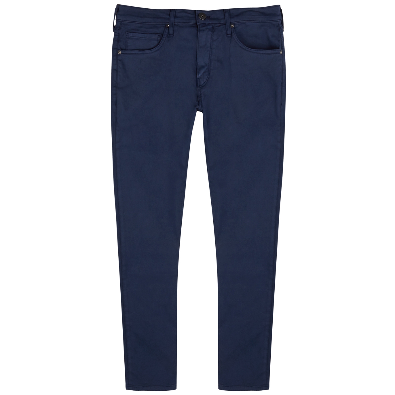 Paige Federal Brushed Stretch-cotton Chinos In Blue