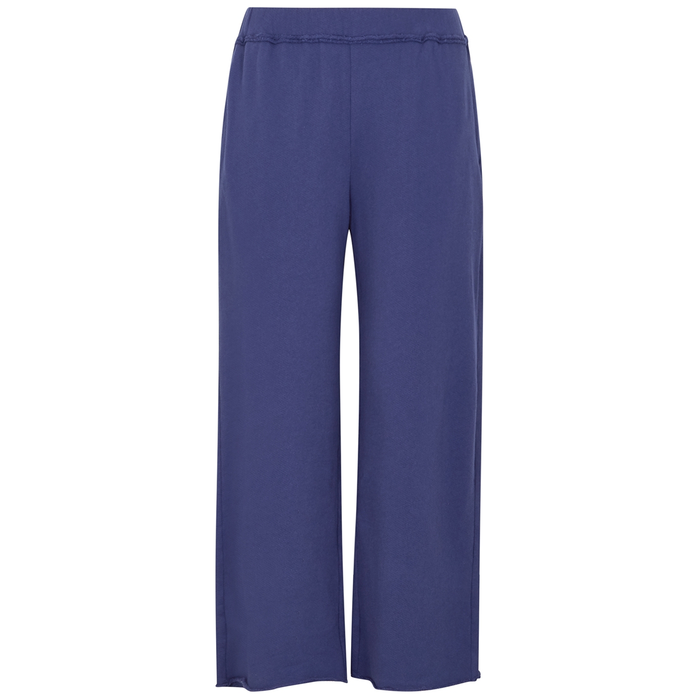 Eileen Fisher Blue Cropped Cotton-jersey Sweatpants - S