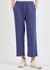 Blue cropped cotton-jersey sweatpants - EILEEN FISHER