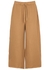 Brown cropped cotton-gauze trousers - EILEEN FISHER