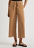 Brown cropped cotton-gauze trousers - EILEEN FISHER