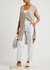 Stone ribbed-knit linen cardigan - EILEEN FISHER