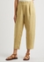 Yellow cropped linen trousers - EILEEN FISHER