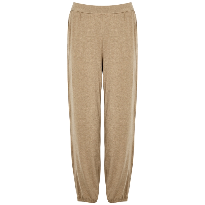 EILEEN FISHER Brown Stretch-jersey Sweatpants