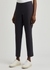 Navy cropped slim-leg trousers - EILEEN FISHER