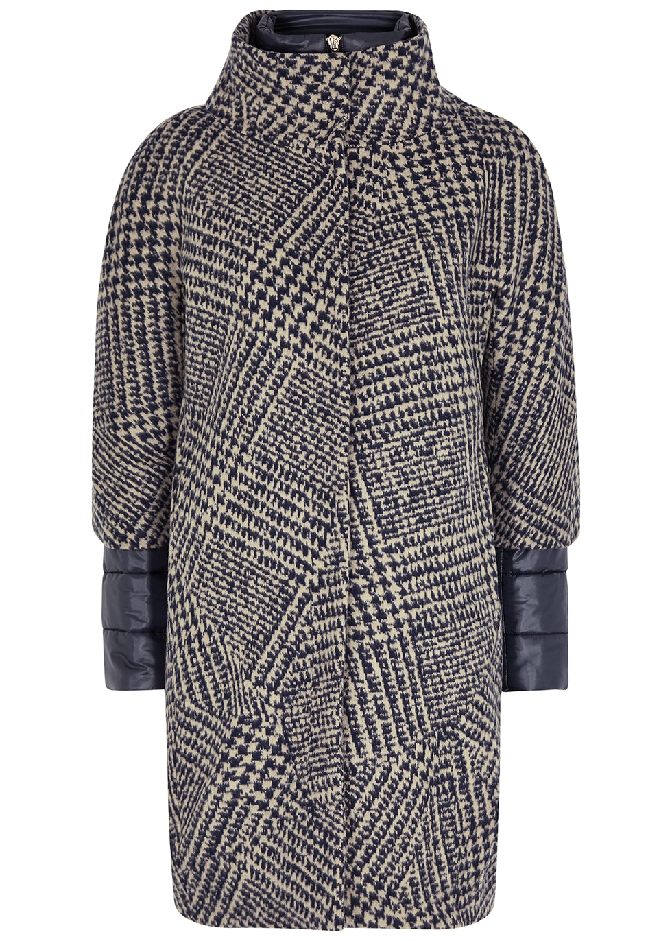Herno Houndstooth layered wool-blend coat - Harvey Nichols