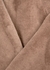 Brown hooded faux fur jacket - Herno